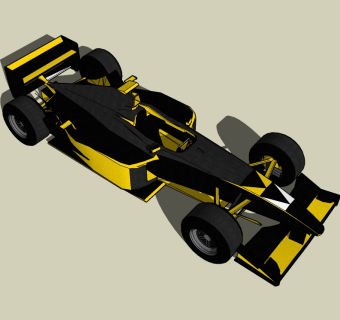 现代赛车草图大师模型，赛车sketchup模型
