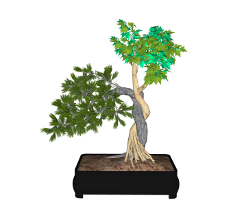 中式迎客松草图大师模型，迎客松SKB文件下载