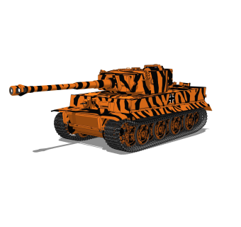 现代军用坦克草图大师模型，坦克sketchup模型下载