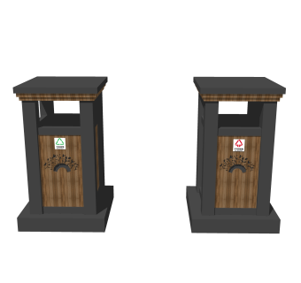 现代垃圾桶草图大师模型，垃圾桶SKB文件下载