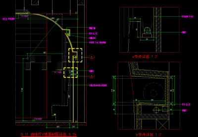 天花墙面CAD节点图，天花墙面CAD建筑图纸下载