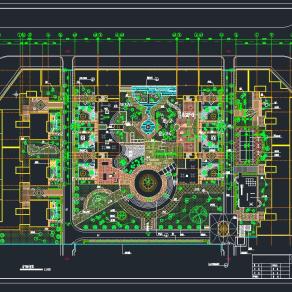 庭院景观设计施工图集,cad建筑图纸免费下载