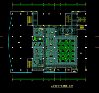 宴会餐厅设计CAD施工图，餐厅CAD布置图下载