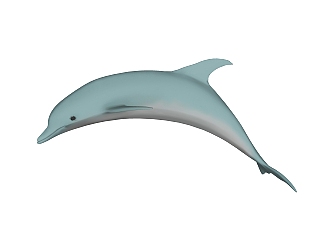 现代宽<em>吻</em>海豚sketchup模型，动物草图大师模型下载