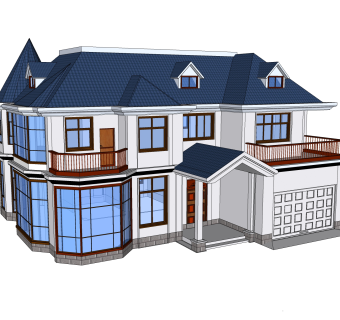 现代别墅sketchup模型下载
