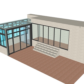 现代风阳光房1su模型下载