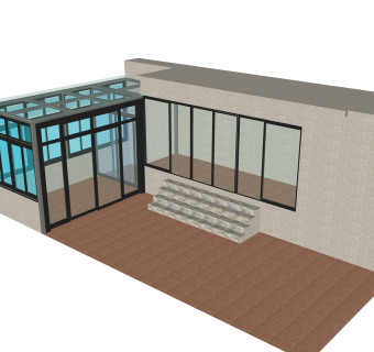 现代风阳光房1su模型下载