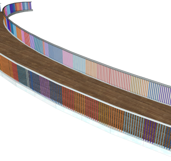 中式景观曲桥SU模型下载