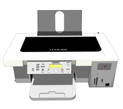 现代传真机sketchup模型，日用电器草图大师模型下载