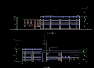 幼儿园cad建筑工程图纸，幼儿园平面立面图下载