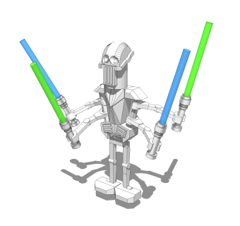 现代机器人草图大师模型，玩具su模型下载