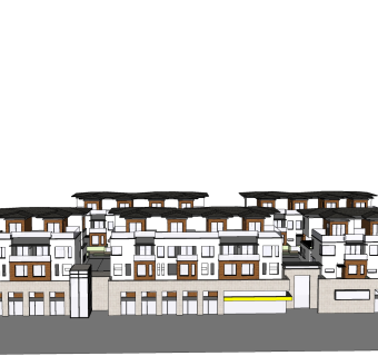 现代别墅外观草图大师模型，别墅外观sketchup模型免费下载