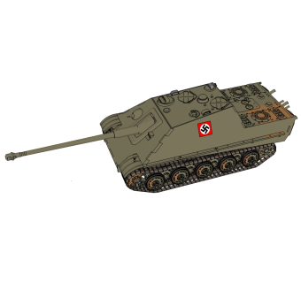 德国jagdpanther猎豹坦克歼击车坦克草图大师模型，坦克SU模型下载