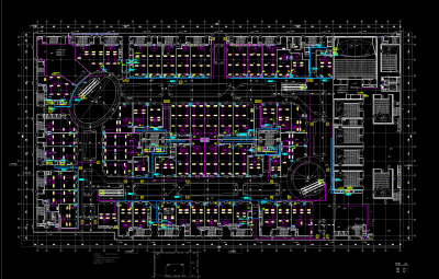 广东商业综合体强弱电施工图，电气CAD施工图纸下载