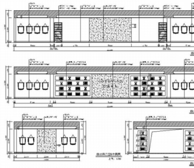 [浙江]超完整现代风格消防站室<a href=https://www.yitu.cn/su/7634.html target=_blank class=infotextkey>内装</a>修<a href=https://www.yitu.cn/su/7590.html target=_blank class=infotextkey>设计</a>施工图荣誉室立面图