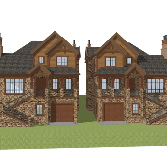 欧式别墅外观草图大师模型，别墅外观sketchup模型免费下载