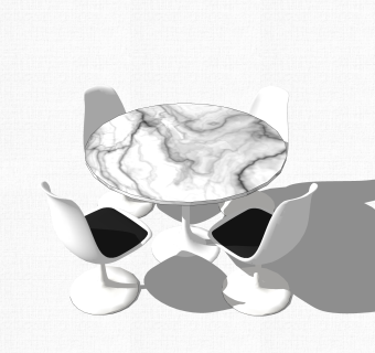 北欧餐桌椅草图大师模型，餐桌椅skb文件下载