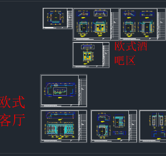 原创全屋定制酒柜书柜鞋柜衣柜CAD图库，酒柜鞋柜衣柜CAD图纸下载