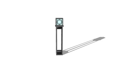 中式灯柱su模型，灯柱草图大师模型