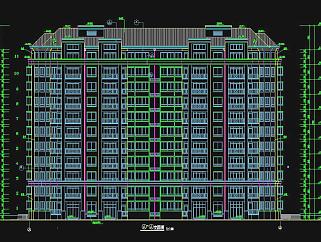 上海某小高层住宅CAD施工图，居住楼建筑方案设计图纸下载