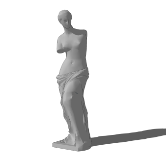 人物断臂维纳斯雕塑su模型,摆件草图大师模型下载