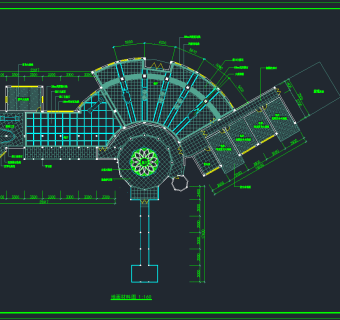 景点餐厅CAD施工图，餐饮CAD施工图纸下载