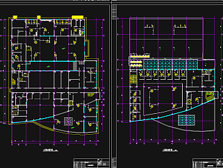 某综合办公楼楼VRV空调系统设计cad施工图，空调CAD工程图纸下载