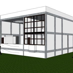 柯布西耶新精神展览馆草图大师模型下载、新精神展览馆su模型下载