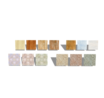 现代瓷砖草图大师模型，瓷砖SKP模型下载