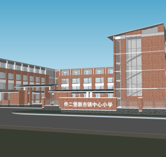 现代学校规划免费su模型，学校sketchup模型下载