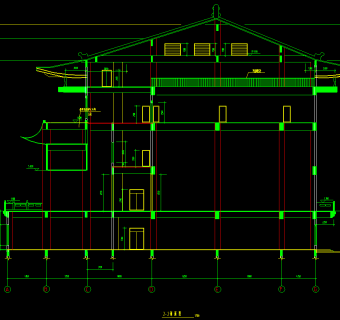 静音寺建筑施工图，寺庙CAD施工图纸下载