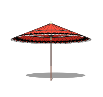 现代遮阳伞草图大师模型，遮阳伞su模型下载