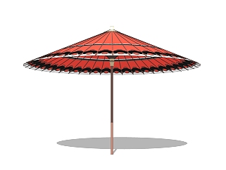 现代遮阳伞草图大师模型，遮阳伞su模型下载
