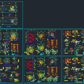 原创旋转楼梯CAD施工图，旋转楼梯CAD建筑图纸下载
