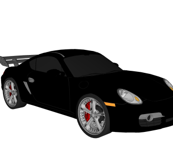 现代跑车免费su模型，现代跑车skp模型下载