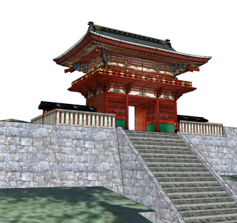 日式建筑草图大师模型下载、日式建筑su模型下载