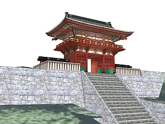 日式建筑草图大师模型下载、日式建筑su模型下载