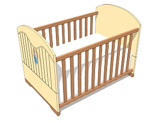 现代<em>婴儿床</em>草图大师模型，<em>婴儿床</em>SU模型下载