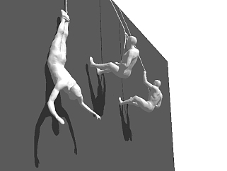 现代攀爬者雕塑草图大师模型，<em>雕刻</em>sketchup模型