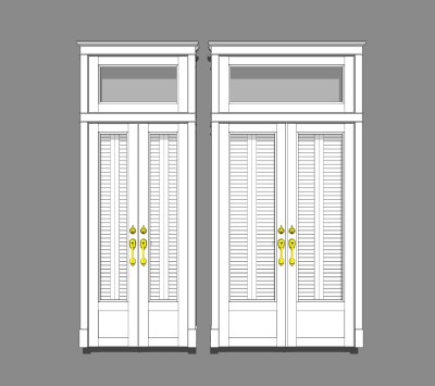 创意欧式门草图大师模型，欧式门SU模型下载