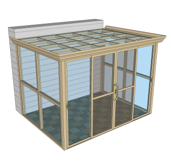 现代风阳光房私人屋6su模型下载