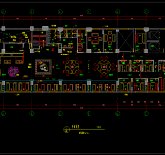 标准型咖啡厅装修CAD图纸，咖啡厅CAD图纸下载