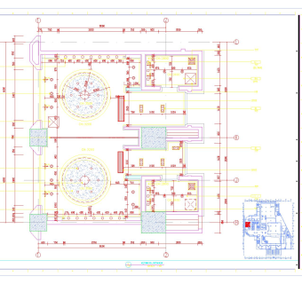 浙江五星级酒店二层餐厅cad施工图全套和效果图及cad模型下载