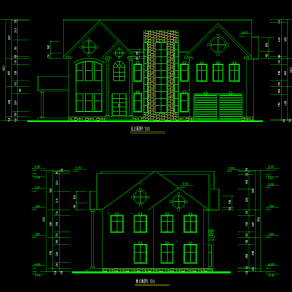 二层砌体别墅建筑结构设计施工图，别墅建筑工程下载