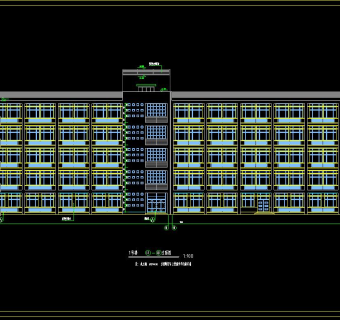 某技术学院教学楼施工图CAD图纸