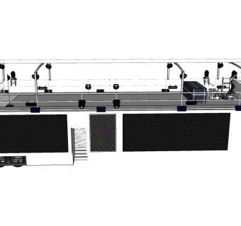 现代舞台草图大师模型，舞台SU模型下载