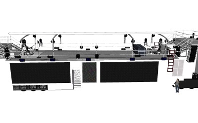 现代舞台草图大师模型，舞台SU模型下载