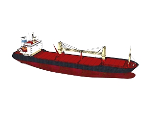 <em>现代货轮</em>草图大师模型，货船sketchup模型现在