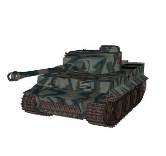 德国六号Tiger虎式重型坦克su模型，坦克草图大师模型下载