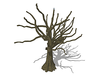 榉树<em>枯树乔木</em>草图大师模型，景观绿植sketchup素材下载